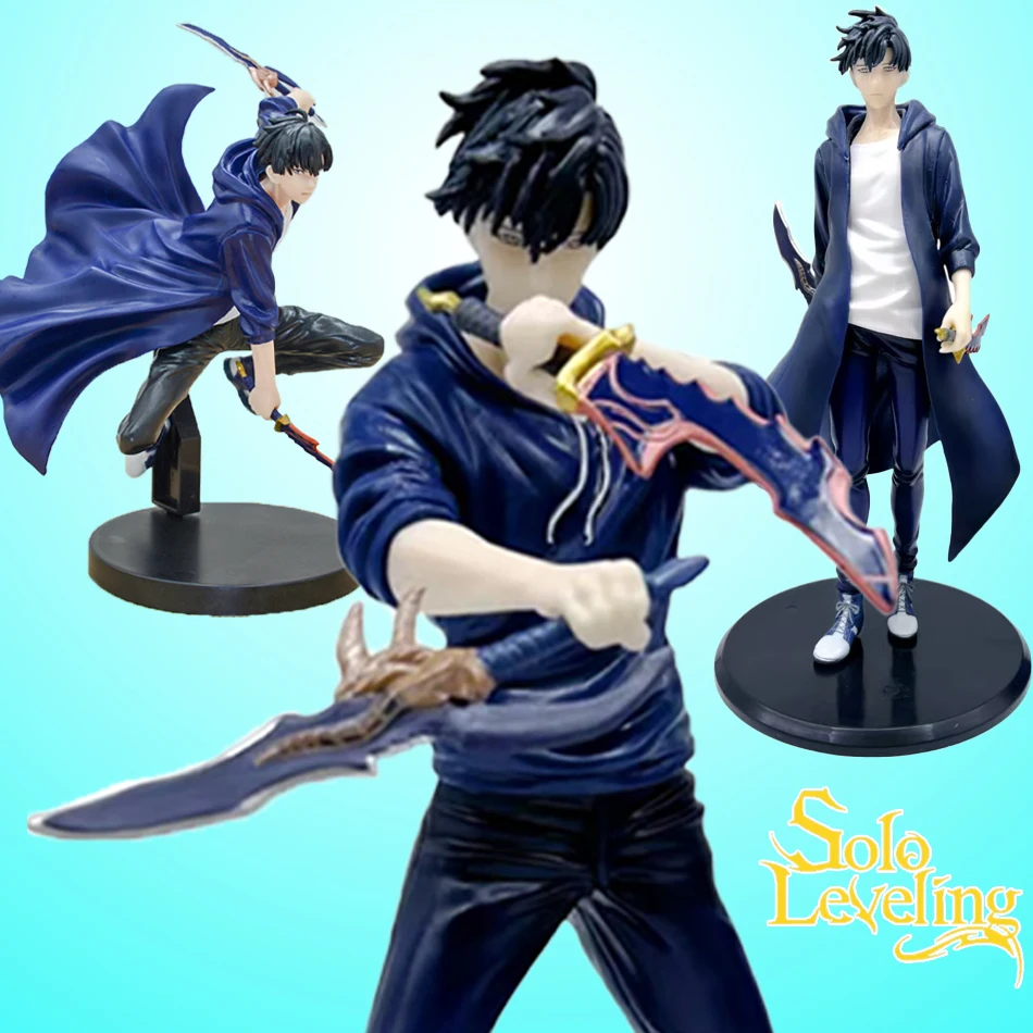 Solo leveling sung jinwoo anime figure mineral dartal level up in ken shun mizushino action figure collectible model doll  gifts