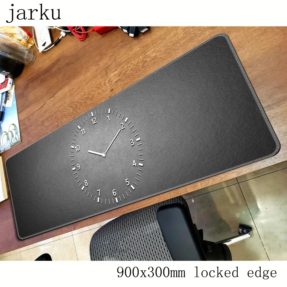 Clock mousepad 900x300X2MM Christmas gifts Computer mouse mat gamer gamepad pc gamer cool new gaming mousemat office padmouse