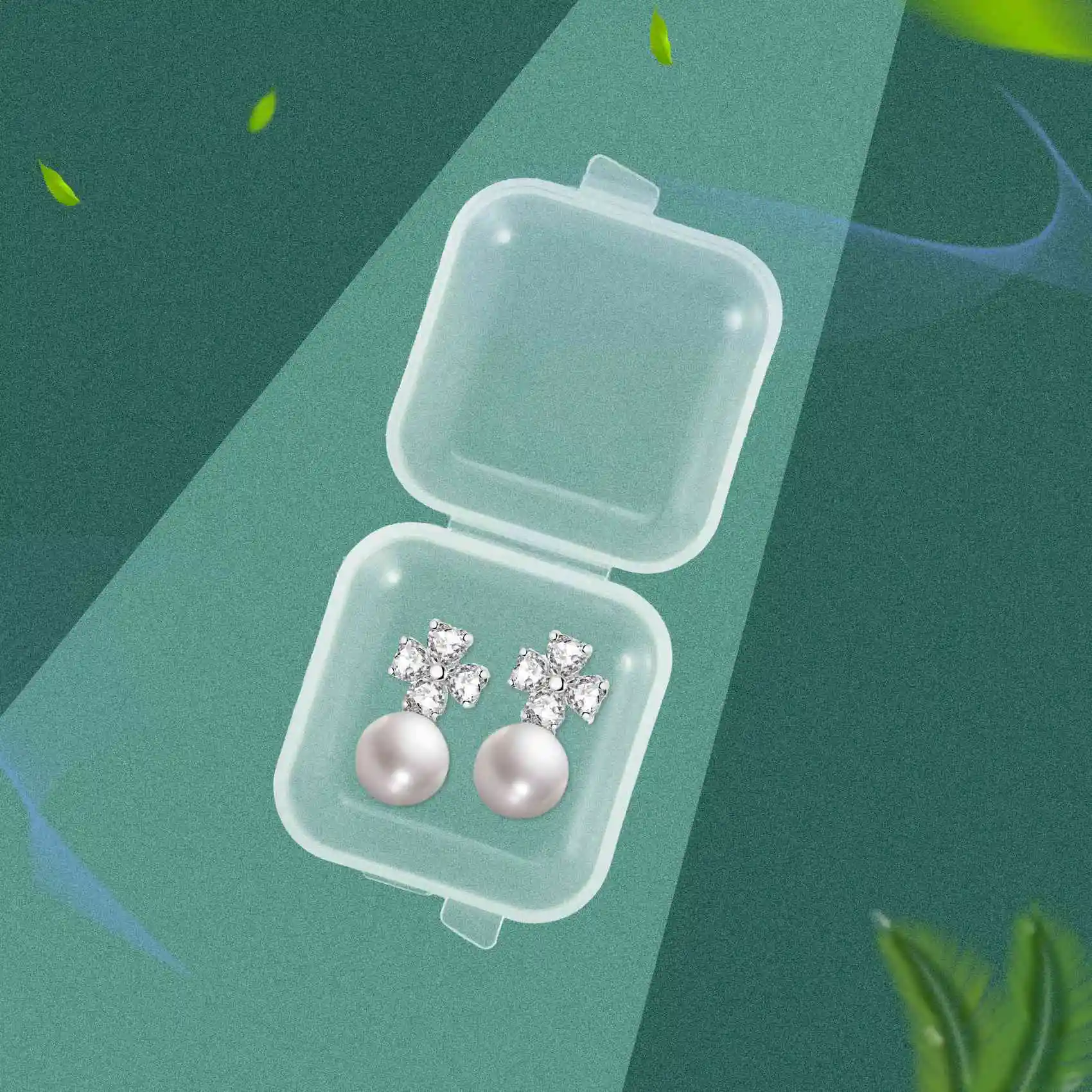 ABVJ-50Packs Small Clear Plastic Storage Containers,Mixed Empty Mini, Case With Lids For Small Items And Other Craft Projects