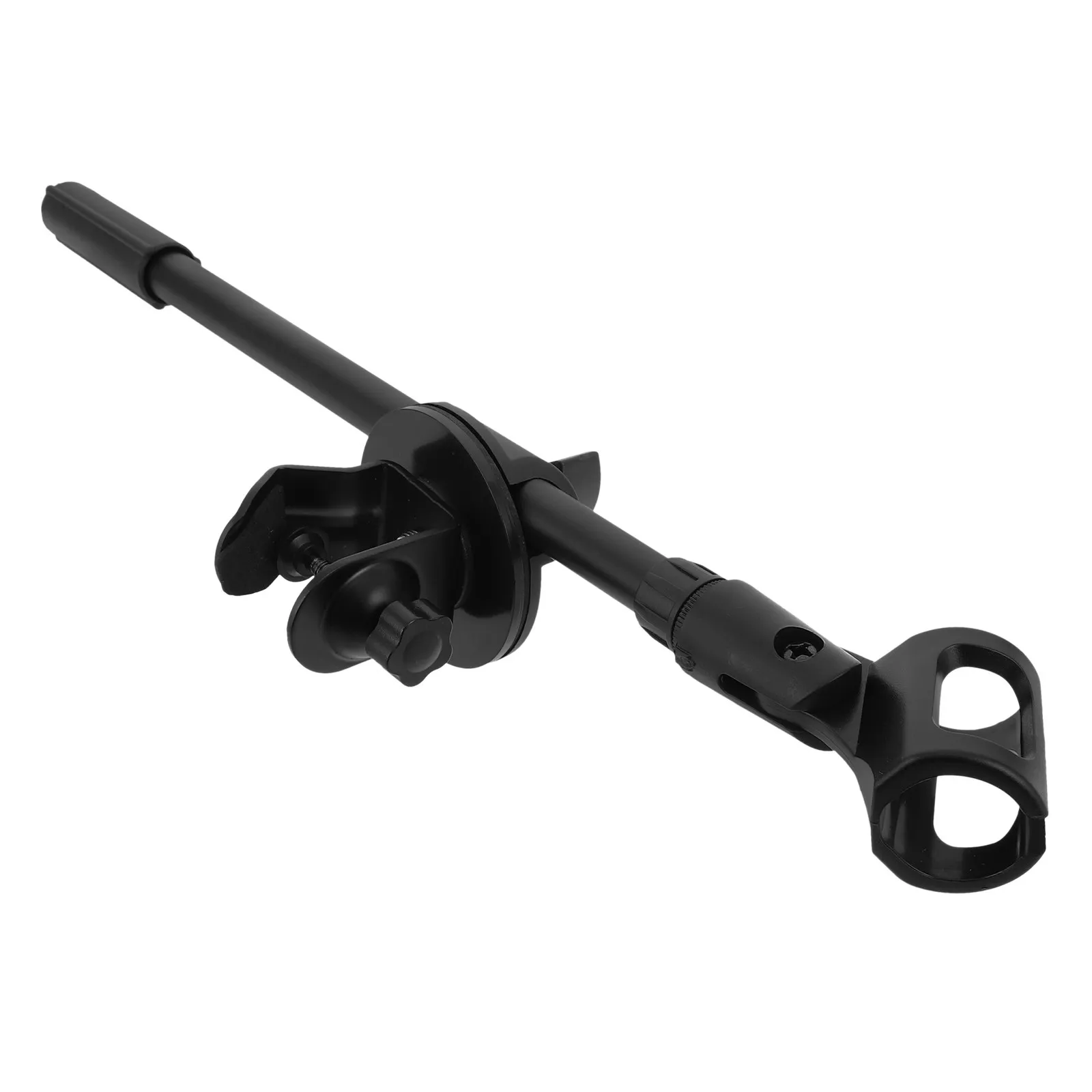 Microphone Stand Crossbar Clamp Mount Adjustable Clamp-on Mic Adapter Horizontal Arm Connector Podcast Wired