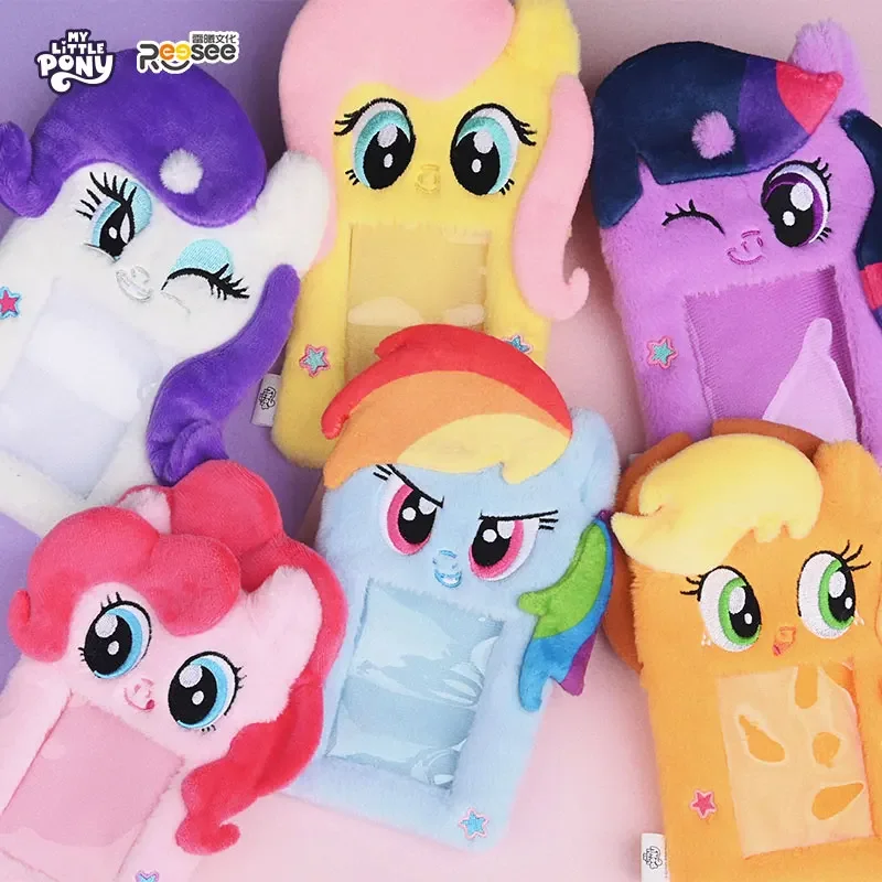 MINISO My Little Pony Series Card Holder Genuine Cute Pinkamena Diane Pie Campus Meal Card Holder Card Photo Display Pendant Set