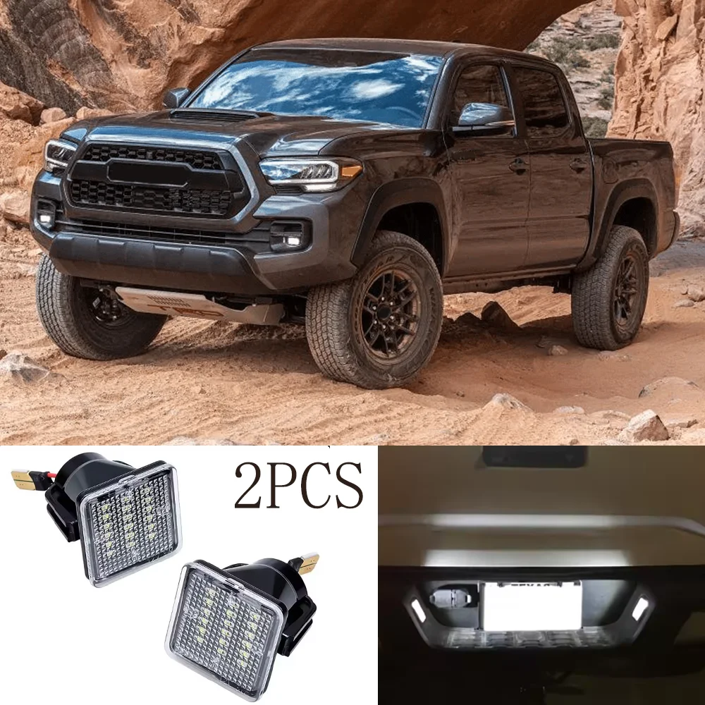 

2pcsLED license plate light Tacoma 2016-2022 and Tundra 2014-2021 models 6500k Toyota parts