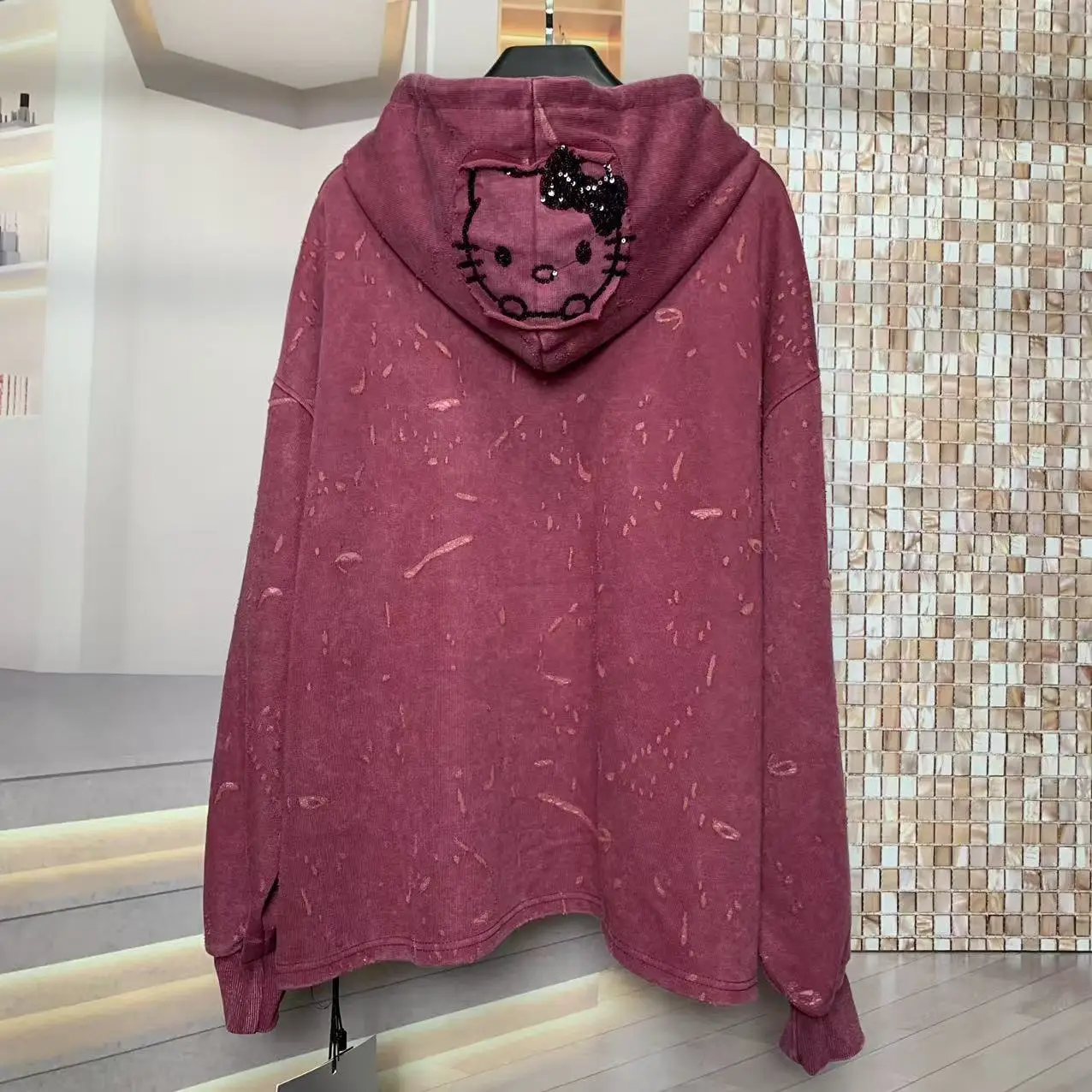 Fashion Brand Autumn Heavy Industry Cartoon Cute Sweet Oversized Loose Jacket Fashion Hooded Sweatshirt Top For Women's Hoodies