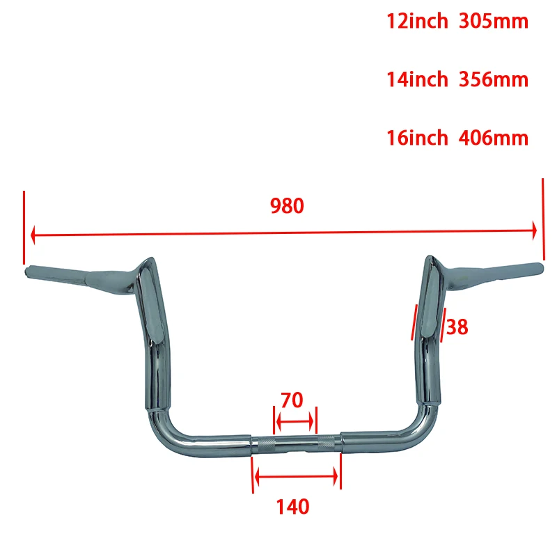 For Haley big gliding street gliding avenue gliding refitted thickened 1.5 inch horn handlebars