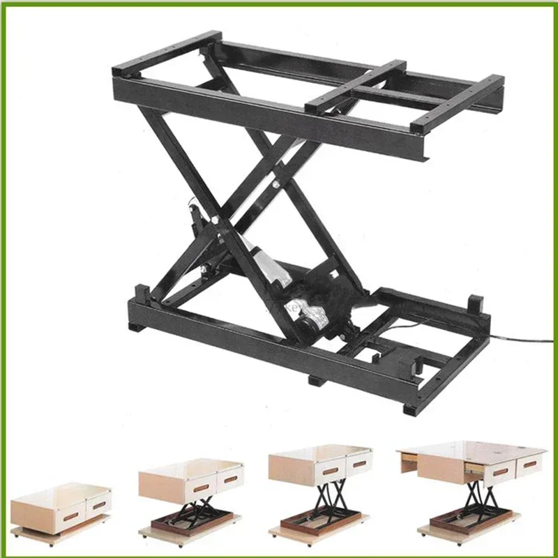 Multifunctional wired and wireless remote control coffee dining table 48V/80W lifting hardware folding iron frame