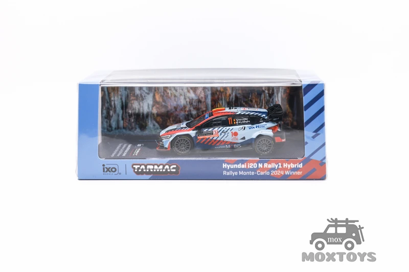 Tarmac Works 1:64 현대 i20 N Rally1 하이브리드 Rallye Monte-Carlo2024 우승자 다이캐스트 모델 자동차