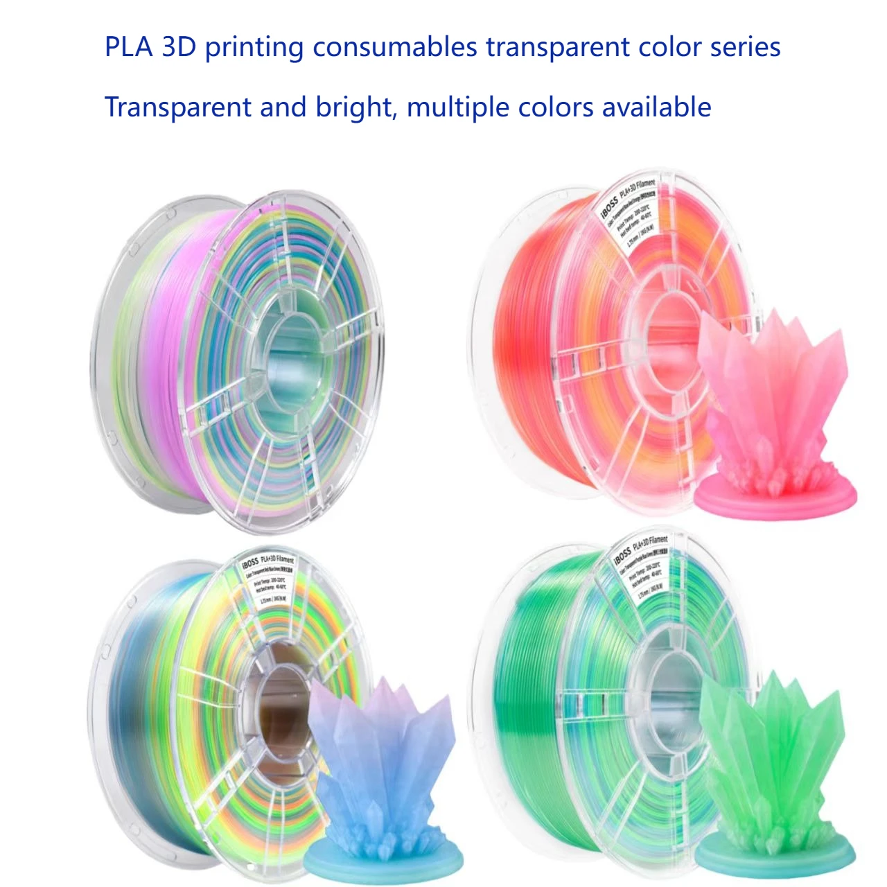 

Veekaft 3D printing consumables, transparent crystal PLA consumables, suitable for creative bamboo multi-color optional
