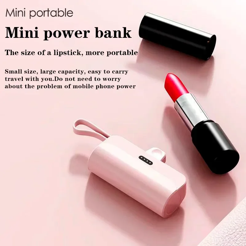 Mini Power Bank 10000mAh Portable Mobile Phone Charger External Battery Power Bank Plug Play Type-C For Samsung iPhone 15 14 13