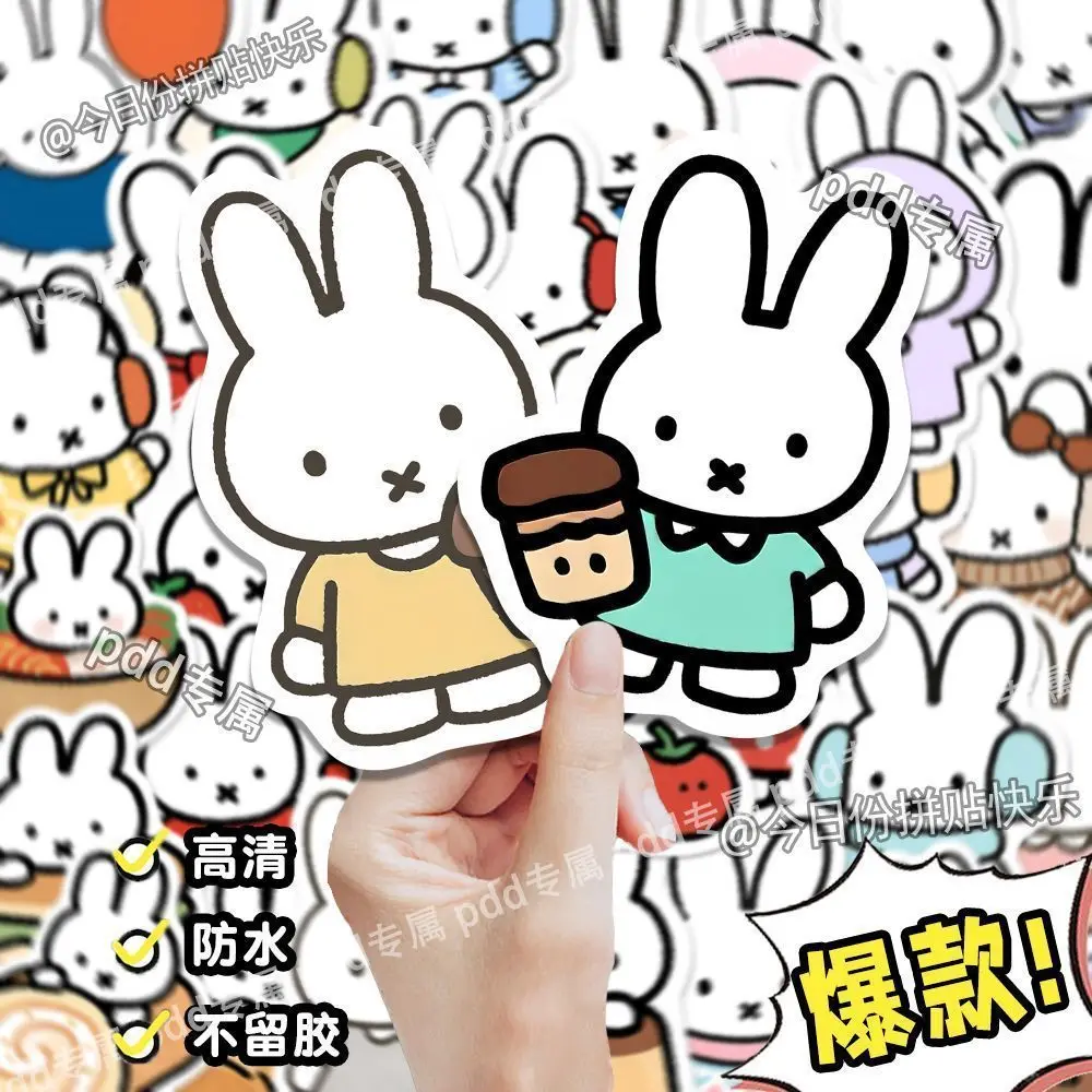 160 Stück Heilende Miffy Lebensmittel-Themen-Aufkleber, Niedliche Chibi-Cartoon-Sticker für Wasserflaschen, Tagebücher & Schreibtisch-Deko – Detail 2