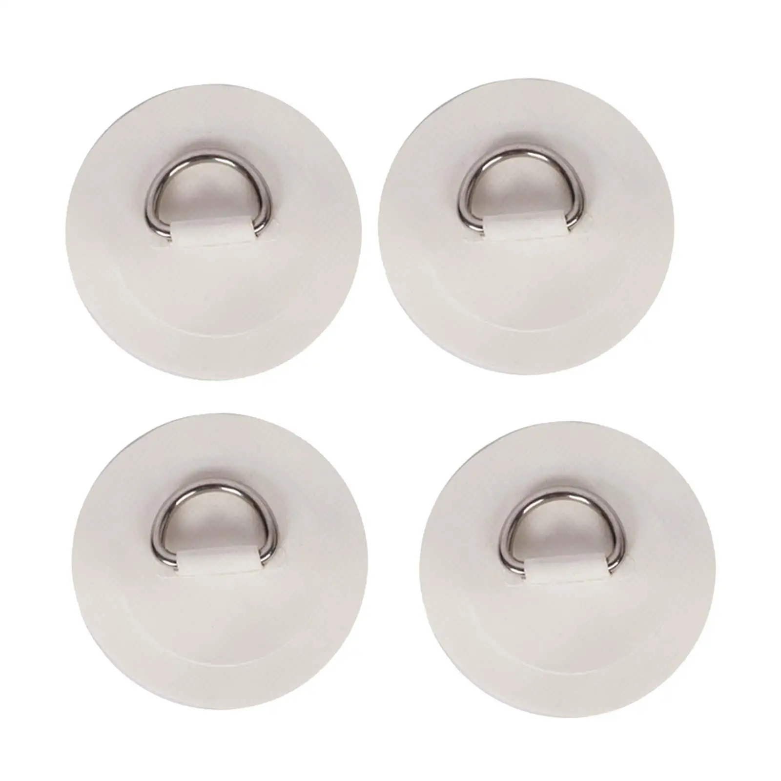 4 Pieces Stainless Steel D Rings Patch PVC Inflatable Boats Surfboard Lightweight Canoes Kayaks Durable Portable D Rings Pad