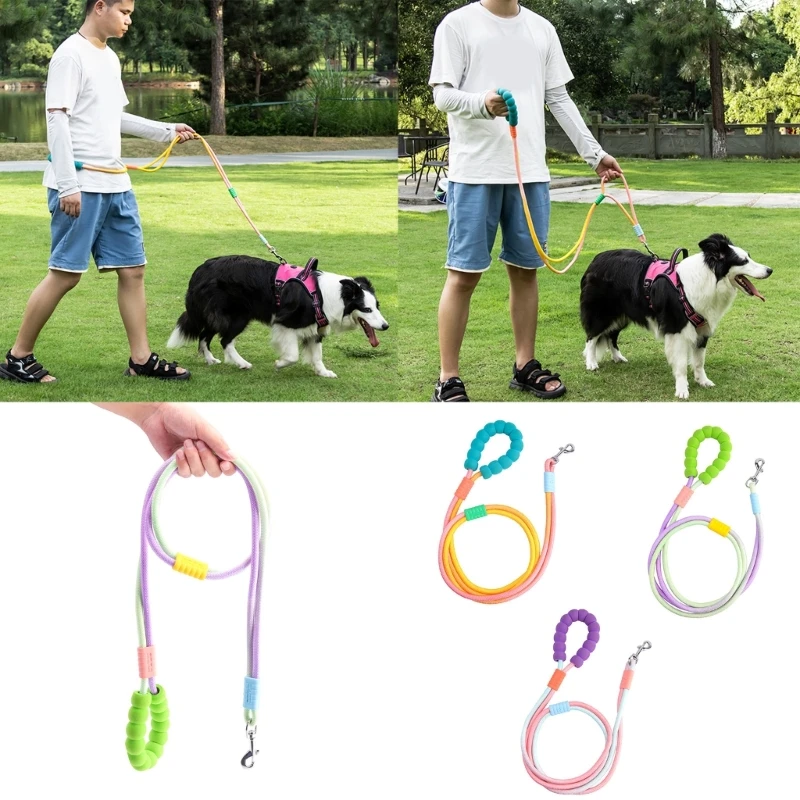 Dog Leash for Training Colorful CrossBody Leash, Adjustable Long Leash CrossBody Rope Colorful Leash