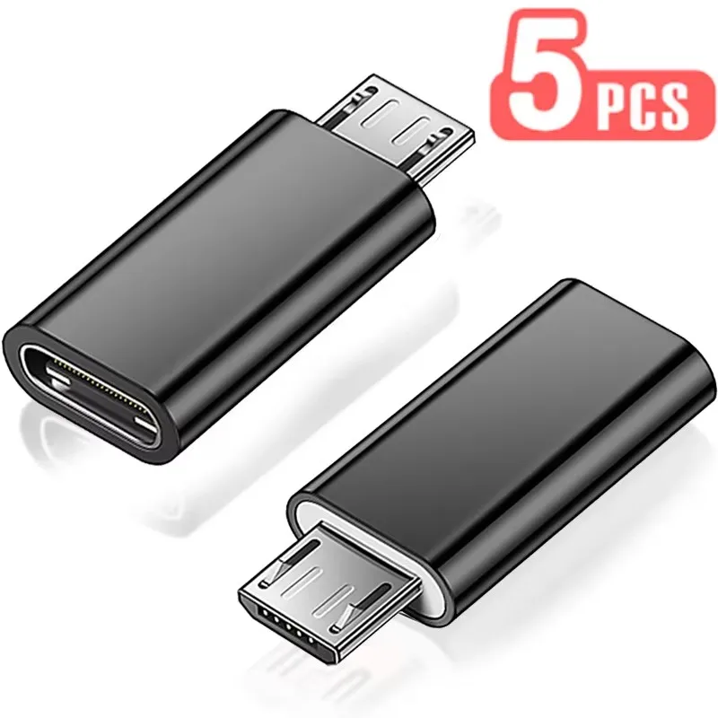 1/3/5pcs USB Type C To Micro USB Android Adapter Connector for Phone Tablet Micro USB Male To Type C Female Converters