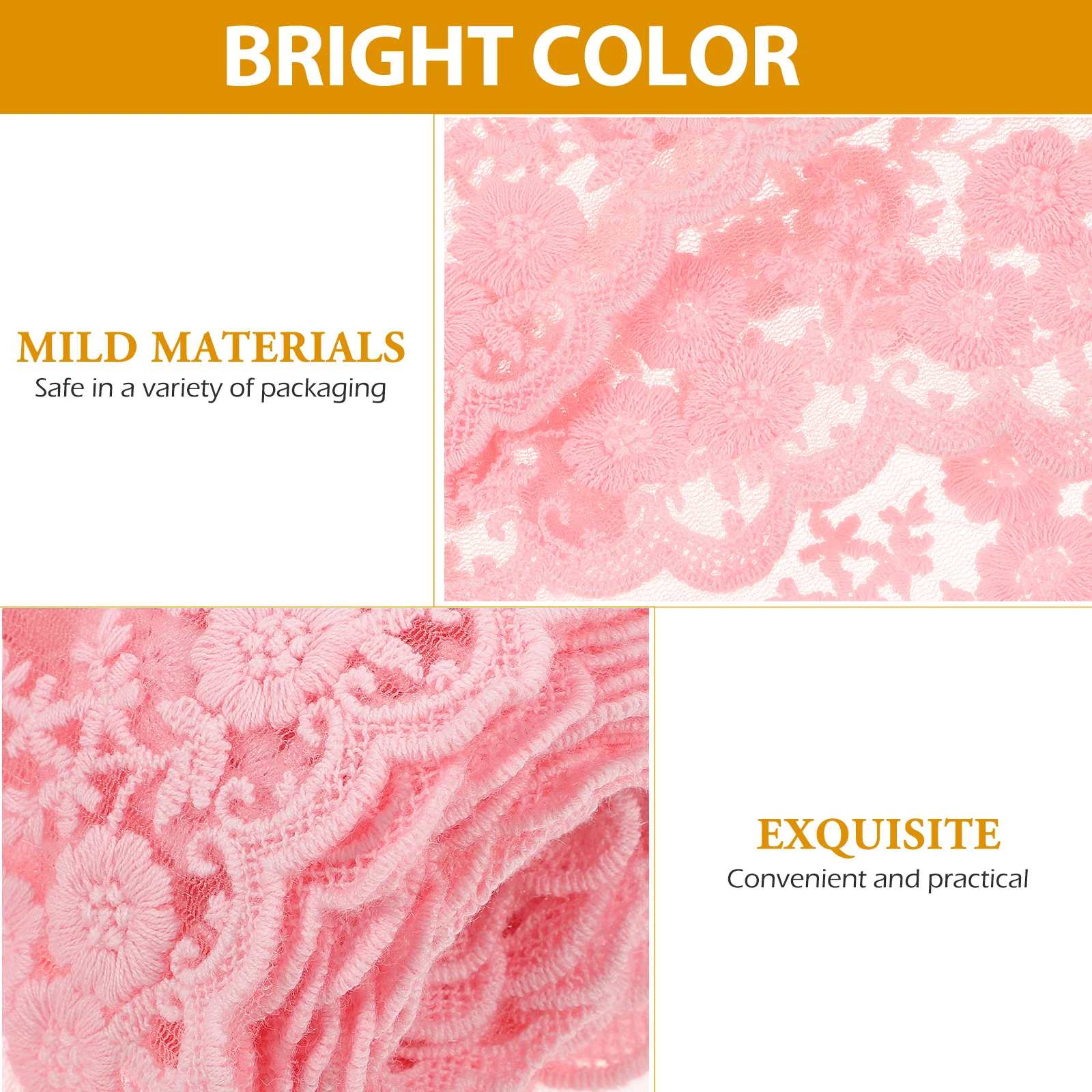

Black Lace Trim For Craft Making DIY Lace Trim Decor Sewing Craft Material Pink Decoration Wedding Dress Embroidery