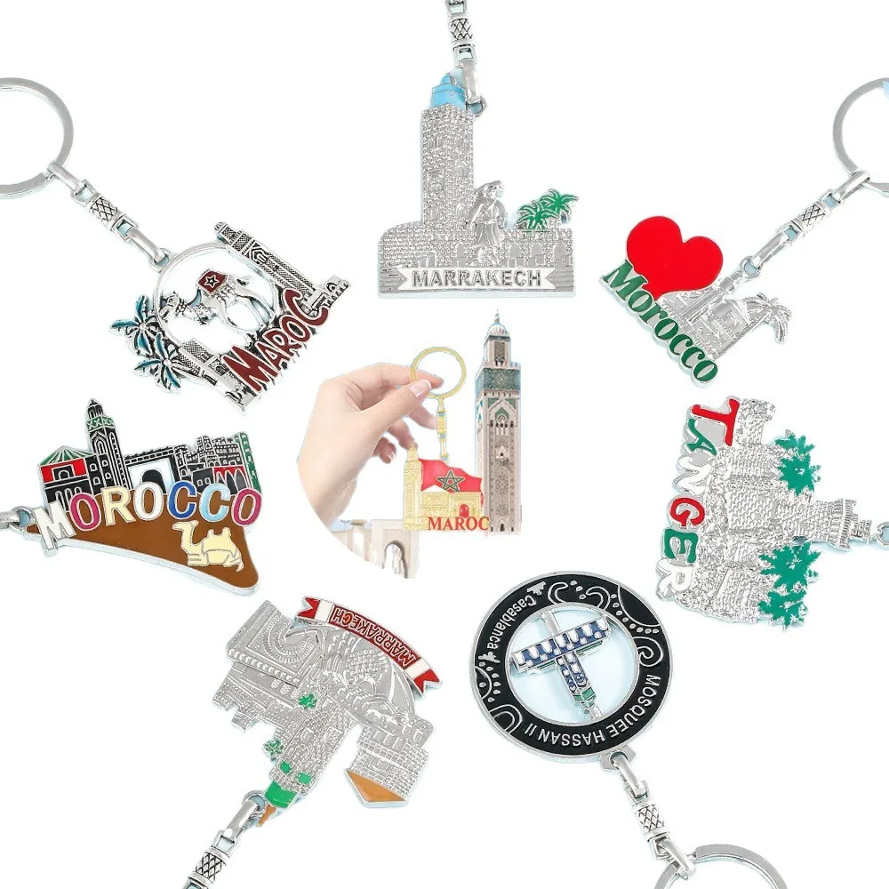 Customized alloy keychains for enterprises, scenic spots, personalized pattern logos, and creative keychains