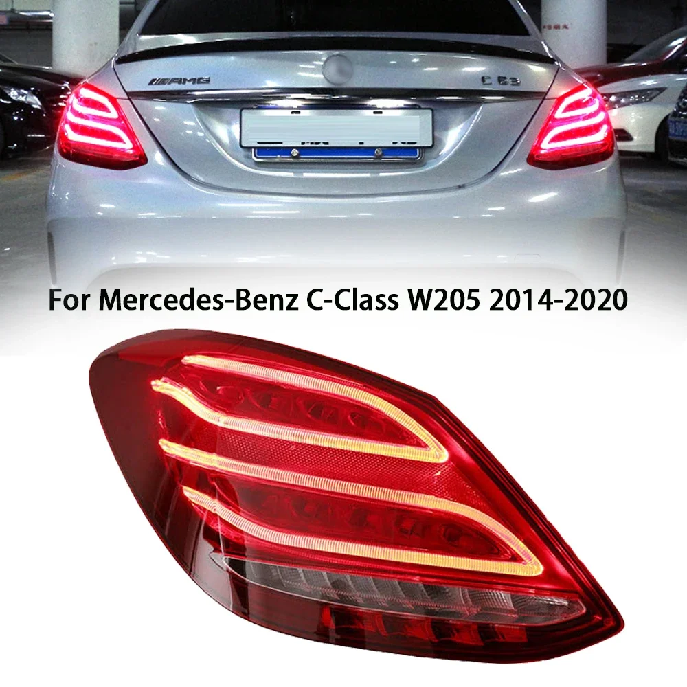 

Автомобильные задние фонари для Mercedes-Benz W205 C180 C200 2014-2020, новый стиль, полностью светодиодный динамический указатель поворота, задний фонарь в сборе