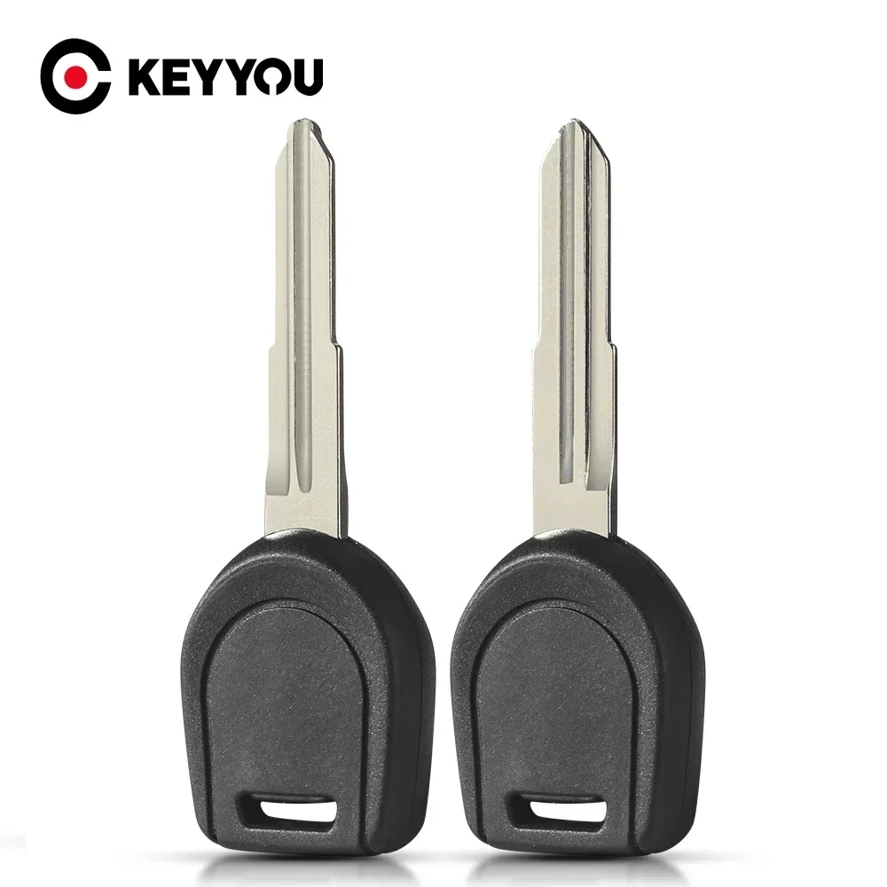 KEYYOU 1PCS NEW Transponder Car Key Case Fob For MITSUBISHI Colt Lancer Mirage Outlander Pajero Left/Right Blade No Chip