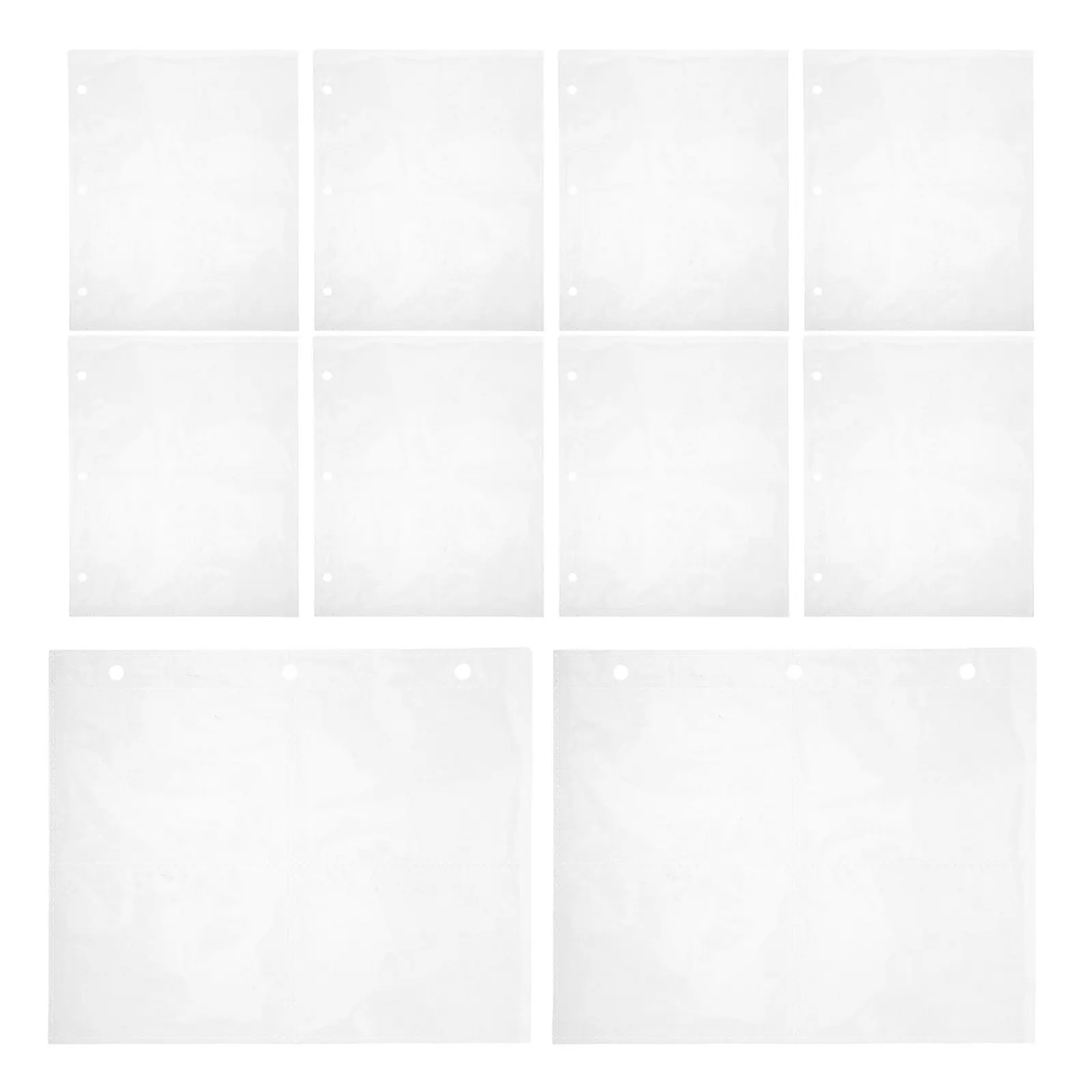 

10Pcs Card Binder Refill Inner Pages Clear Plastic Sleeves Protector Sheets for Trading Cards Photo Sports Plastic Card Sleeves