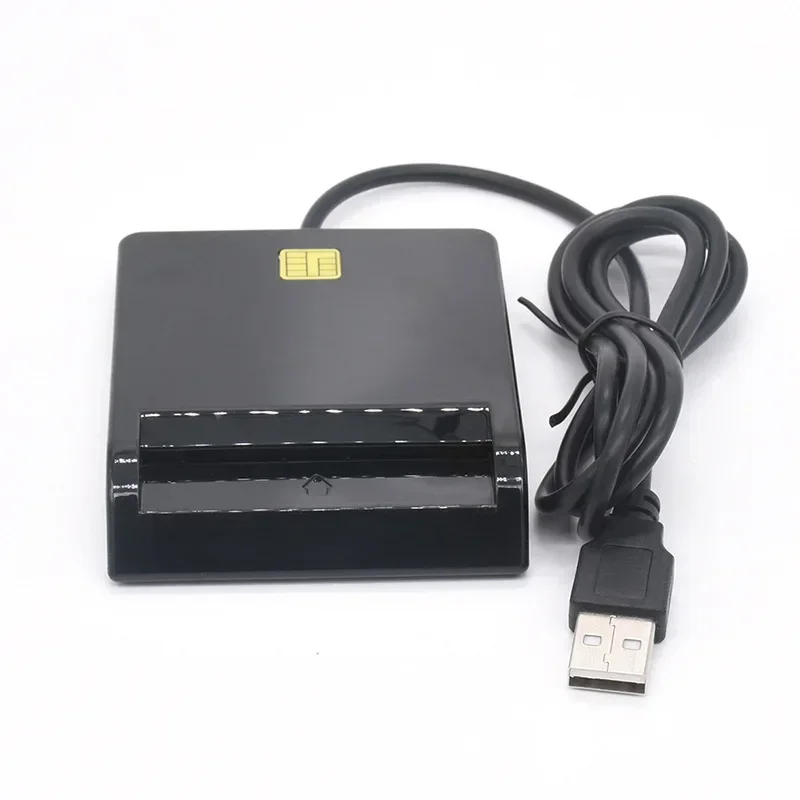 USB CCID ISO 7816 Card Reader for Bank Tax Return, USB Smart Card Reader for Bank Card IC/ID EMV, for Windows 7 8 10 Linux OS