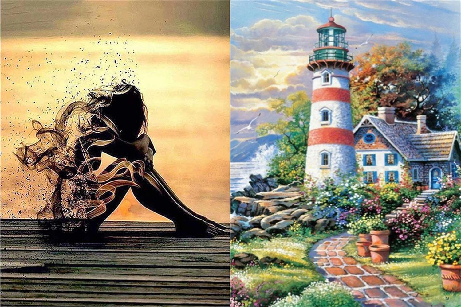 

500/1000/1200/2000PCS Jigsaw Puzzles Beauty Landscape Figure Family Activity Games for Gameroom Bedroom Home Decor Gift