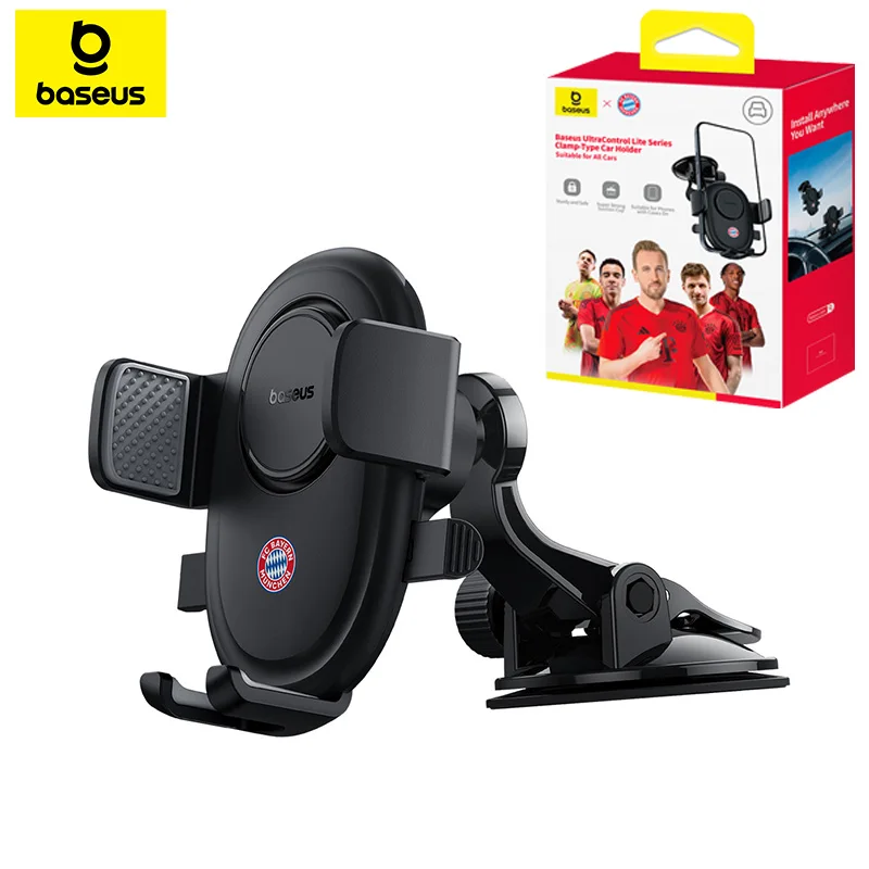 【FC Bayern Collaboration】Baseus Universal Car Mount for Dashboard Phone Holder Mount for Car Strong Suction Hands-Free Holder
