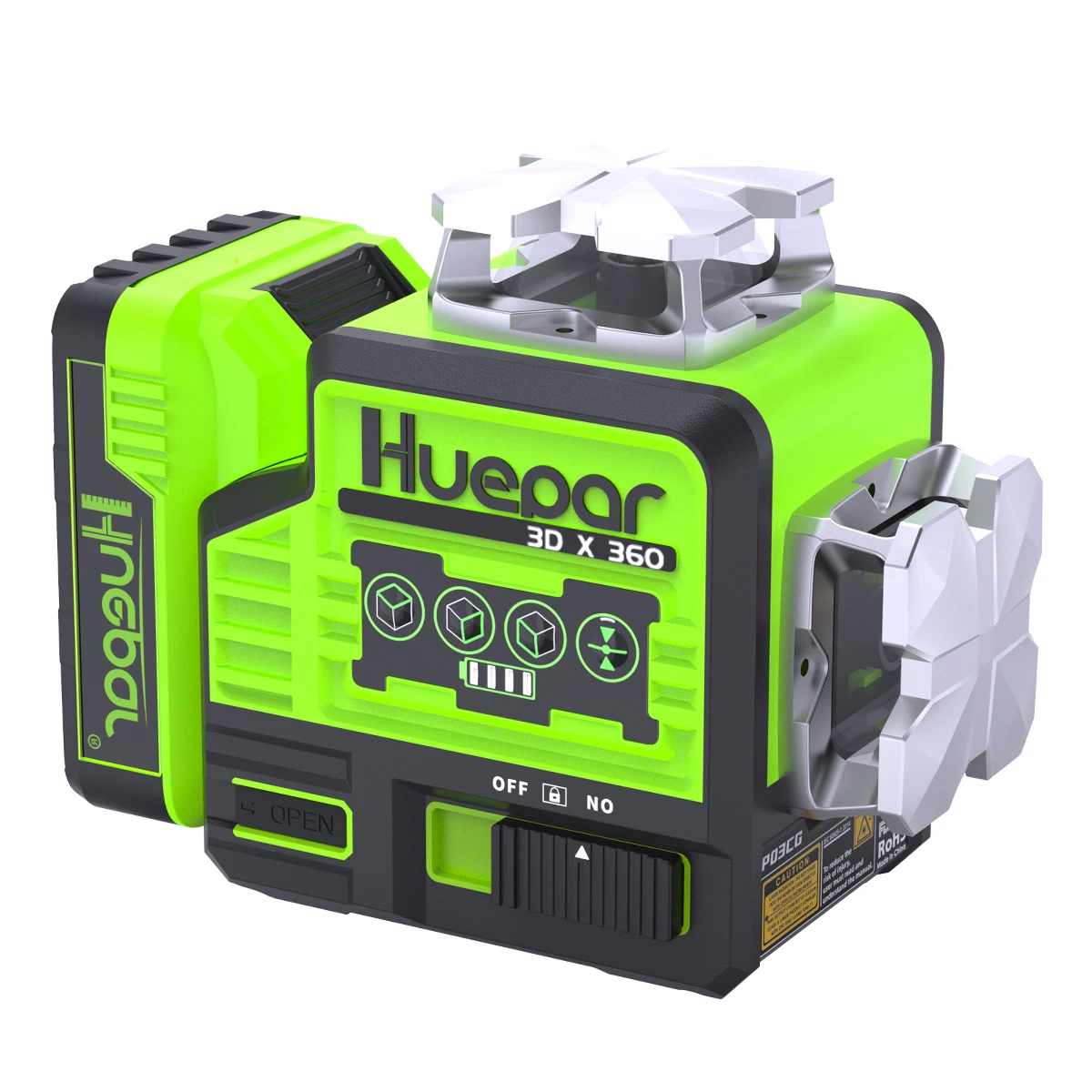 Huepar P03CG 12 Lines Green Beam Self Leveling Laser Levels with Delwat Battery