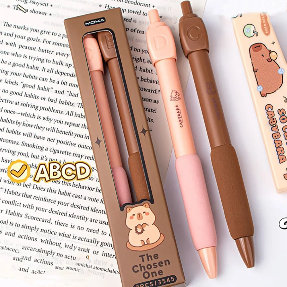 2Pcs/Pack New ABS Spinning Pen 0.5mm Black Anti-slip Answer Rotating Choose Pen Antistress Hand Spinner Toys Student