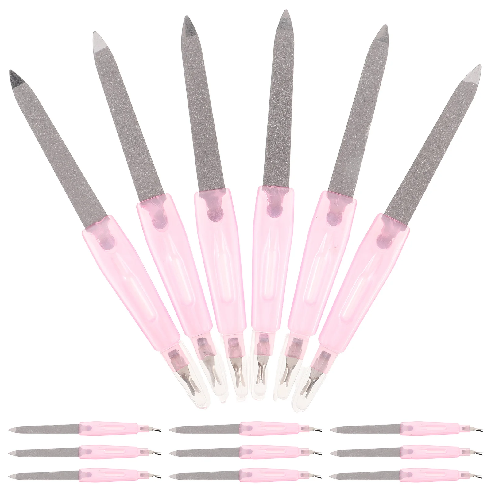 

48Pcs Nail File Stainless Steel Double Sided Manicure Tool Portable Fingernail Buffer Polishing File Nail Care Tool for Home