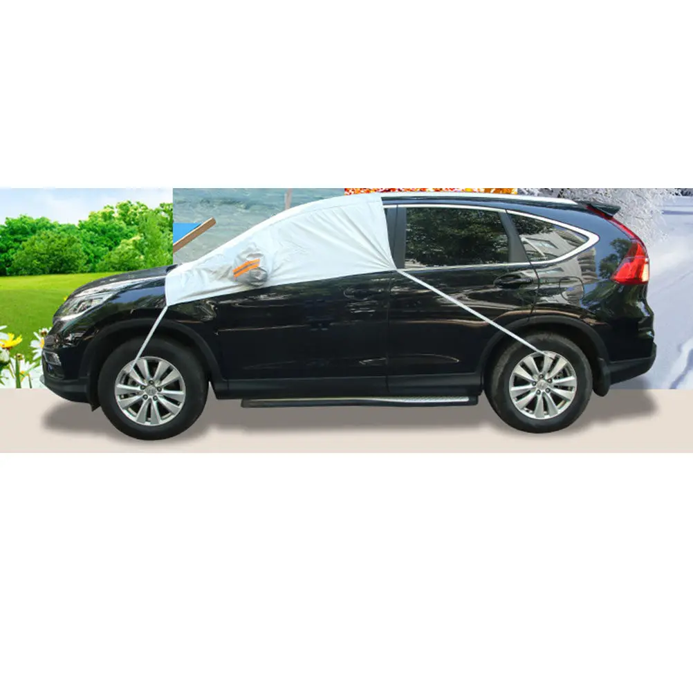 

Защитный чехол от солнца и снега для лобового стекла автомобиля, с алюминиевым покрытием, из премиального хлопка, всесезонный, с УФ-защитой