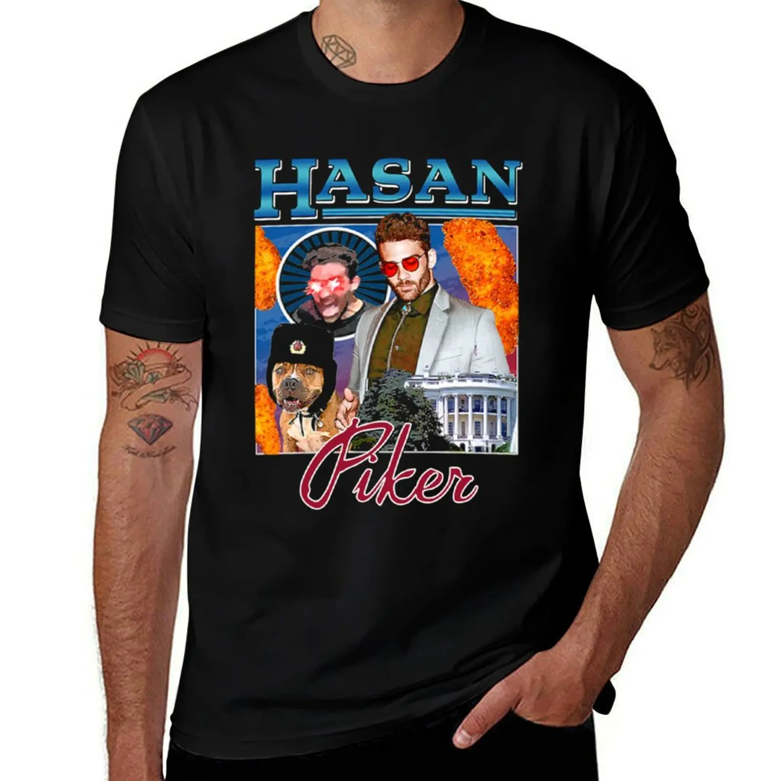 

Hasan Piker T-Shirt t shirts for man graphic cars funny t shirts cotton T-Shirt