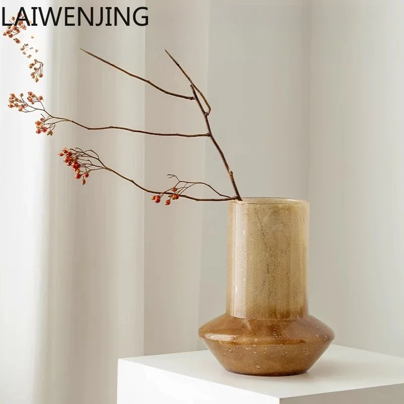 MJY high-end medieval new Chinese glass flower device wabi sandy wind decorative ornament