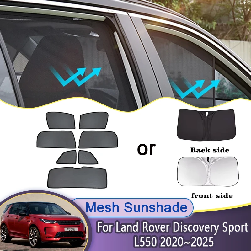 

Facelift для Land Rover Discovery Sport L550 2020 ~ 2025 автомобильный сетчатый солнцезащитный козырек, магнитные оконные шторы, аксессуары для штор