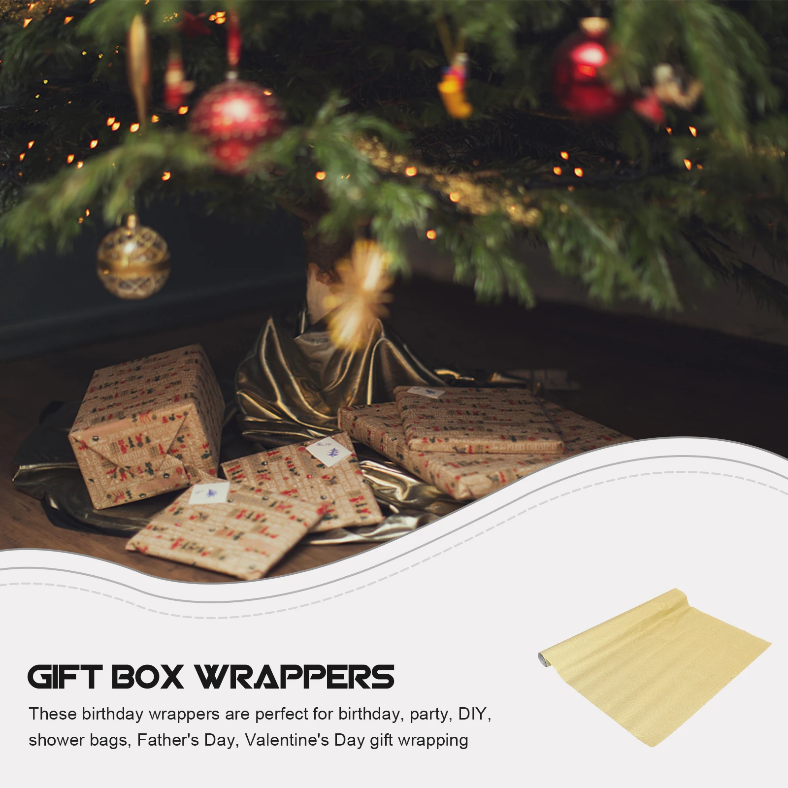 

1Set Gold Glitter Paper Wrapping Paper Sheets Birthday Gift Wrap Shiny Glitter Paper Sheets for Party Decoration