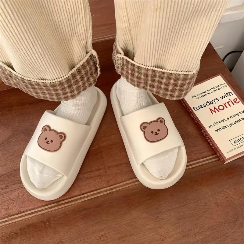 

Sweet Sandals 2024 Platform House Home Comfortable Cute Women Flat Shoes Men Bear Slippers Cute Women's Summer Flip-flops Beach