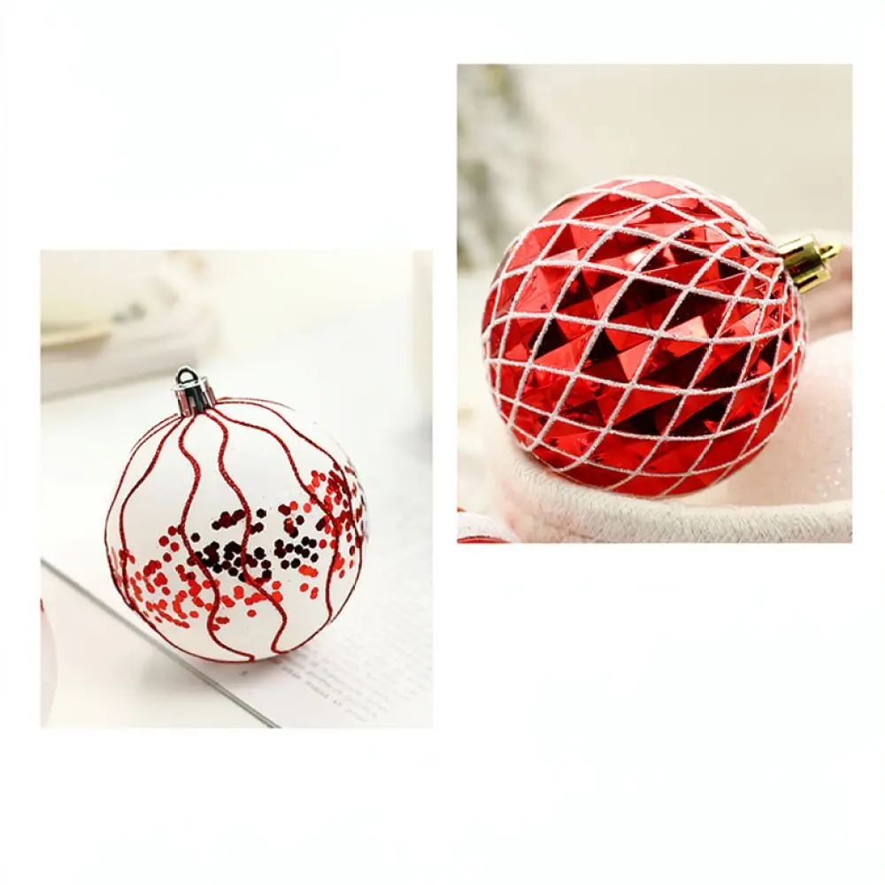 Festive Hanging Ornaments Set Painted Christmas Tree Baubles For Home Party Holiday Decoration Interior Style Supplies