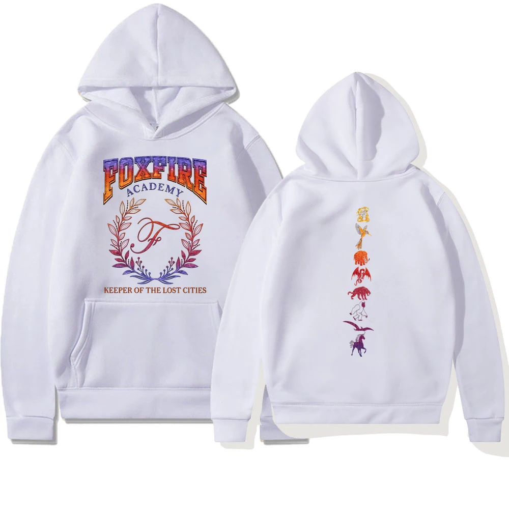 Cute Magical Animal Two-sided Print Female Hoodie Foxfire Academy Sweater Keeper of The Lost Cities Slogan Trendy 90s Y2k Hoodie