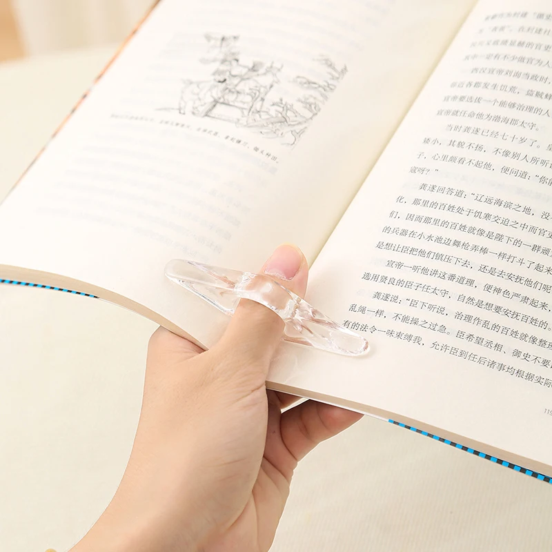 Convenient Thumb Book Support Acrylic Book Expander Creative Durable Bookmark Reading Aid Book Page Holder