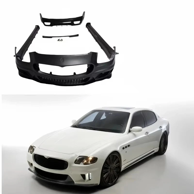 

Комплект обвесов WALD из полимерной смолы для Maserati Quattroporte (модели 2004-2012 годов), включая передний и задний бамперы, а также боковые пороги.