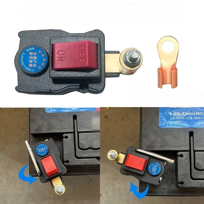 Automobile Universal Manual Battery Power-off Switch 12V 24V Pure Copper Thickened Anti-leakage Power Main Switch