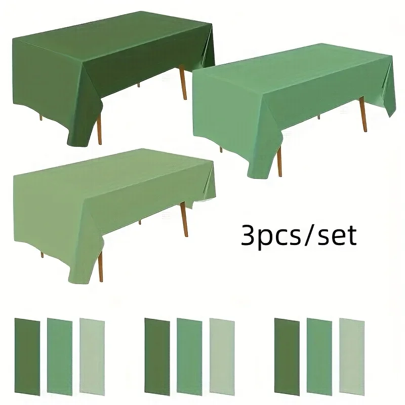 3pcs/Set Tablecloth，Perfect for Weddings, Birthdays,And Christmas Parties Perfect for Indoor And Outdoor Celebrations
