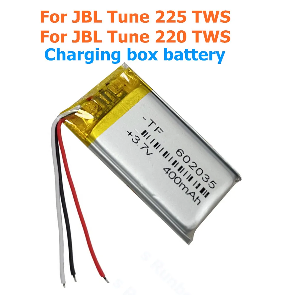 400mAh Wireless Headset Charging Box Battery For JBL TUNE 225TWS,220TWS,TUNE 225 220 TWS Li-Po Li-Polymer GSP571935 02