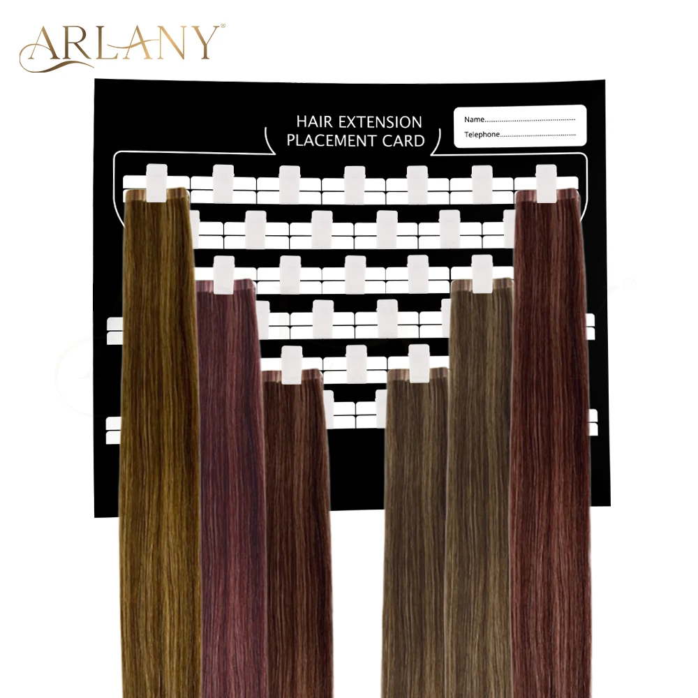 

ARLANY Paper Tape In Placement Board with 35 Clips Correction Board Hair Separate Plate Hair Extension Organizer with Head Chart