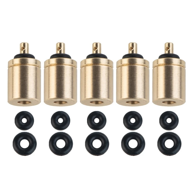 5 Pcs Camping Gas Canister Adapter Portable Brass Refill Adapter Outdoor Hiking Butanes Canister Inflation Tool Durable