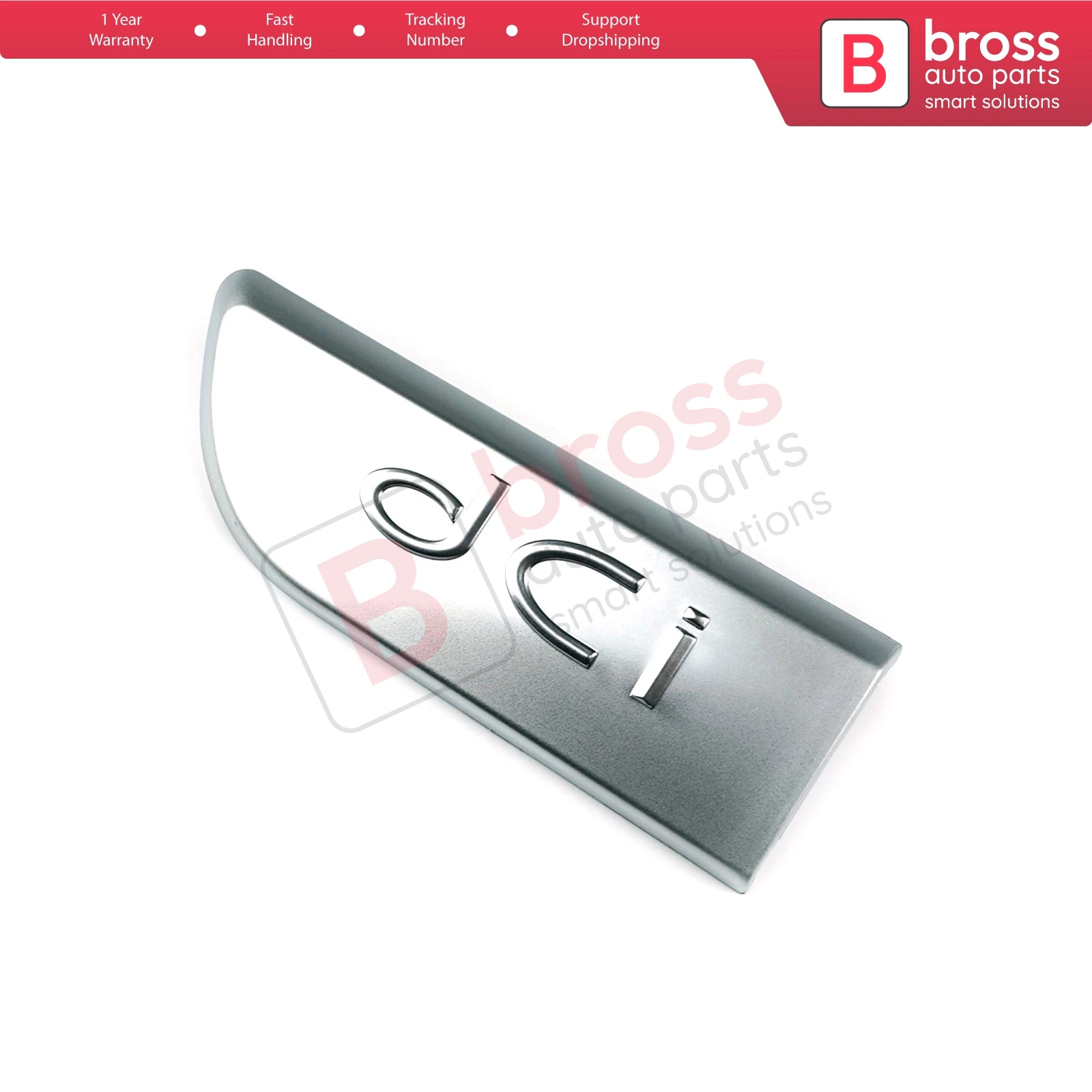 Bross BSP562-1 Chrome DCI Badge Emblem 82 00 717 150 / 8200717150 Tersisa untuk Megane MK2 2002-2008; Scenic MK2 2003-2009