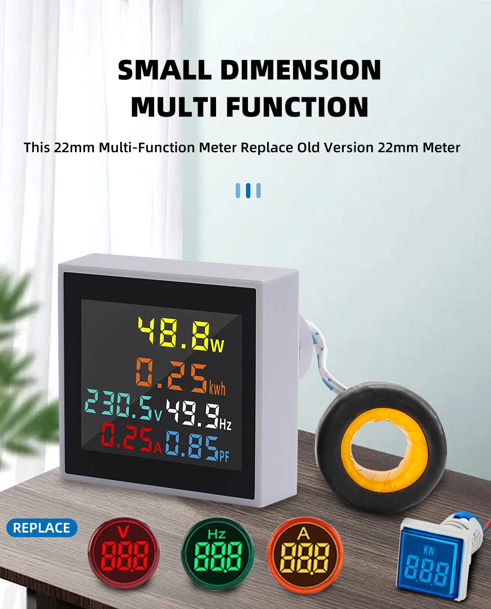 100 A AC 80~260 V Digital Power Meter Monitor, Spannung KWh Watt Voltmeter Amperemeter Multifunktions-Leistungsmonitor für Zuhause