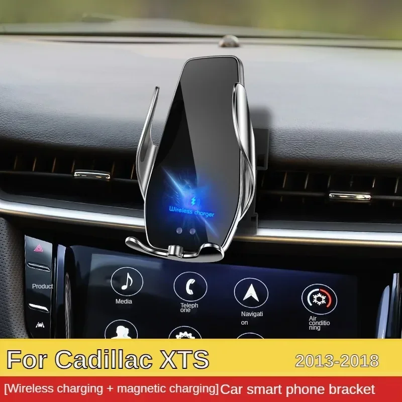

2013-2018 For Cadillac XTS Mobile Phone Holder Wireless Charger Car Mount Navigation Bracket GPS Support 360 Rotating