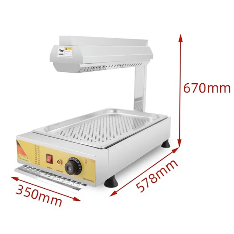 Armário de aquecimento elétrico comercial NP-644 filtro de óleo de isolamento de aquecimento de alimentos armário de exibição de mesa palitos de massa frita alimentos