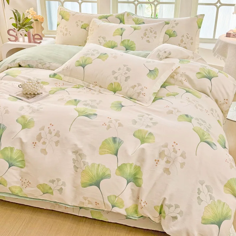 3pcs High Quality 100% Cotton Bedding Set Striped Printing 1PC Duvet Cover 2PC Pillowcase Cotton Soft Skin Friendly Bedding
