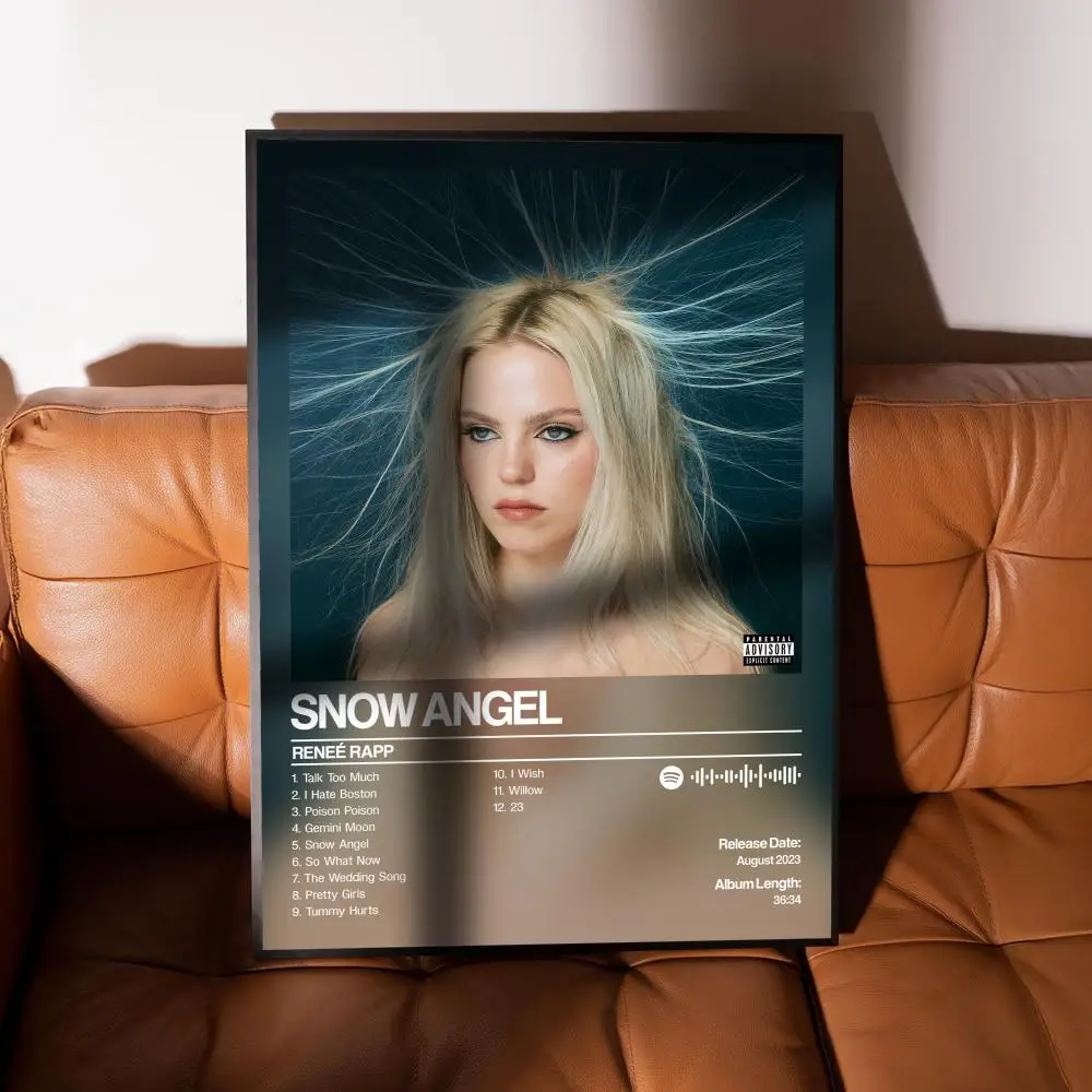 رينيه راب سنو الملاك المشارك ذاتية اللصق الفن ورق مقاوم للماء ملصق جدار الفن غرفة ديكور طباعة 50X70 ديكور المنزل #1