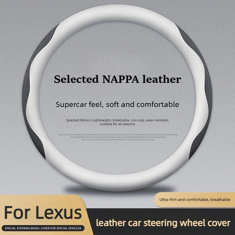 

Luxury Leather Steering Wheel Covers for Lexus CT200 ES200 ES300 NX260 RX350 RX300 Lexus Accessories Car Steering Wheel Cover