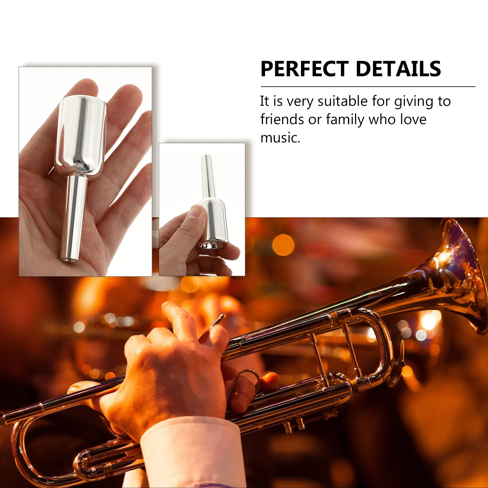 

Silver 5c Trumpet Mouthpiece Heavy Wear-Resistant Surface Accessory for Trumpet Players Gift for Trumpeter